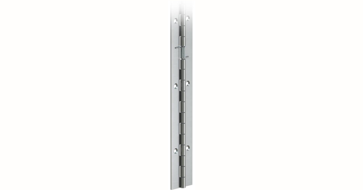 Spring loaded continuous hinges